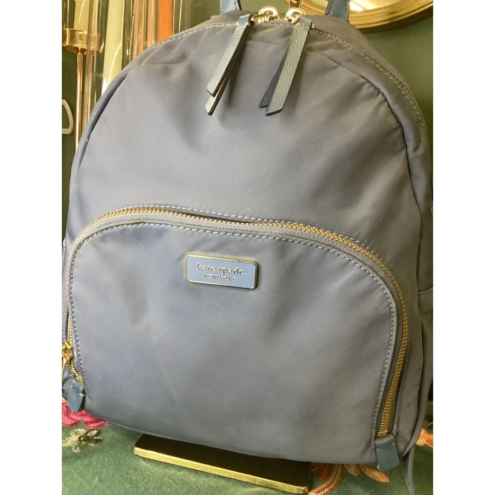Kate Spade Karissa Blue‎ Nylon Backpack Gold Hardware